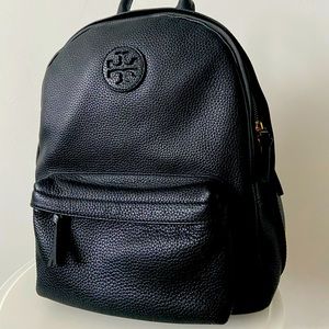 Tory Burch Ella Black Leather Backpack